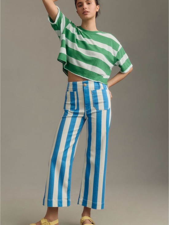 Anthropologie Pants - Anthropologie Maeve Colette High-Rise Wide-Leg Cropped Jeans